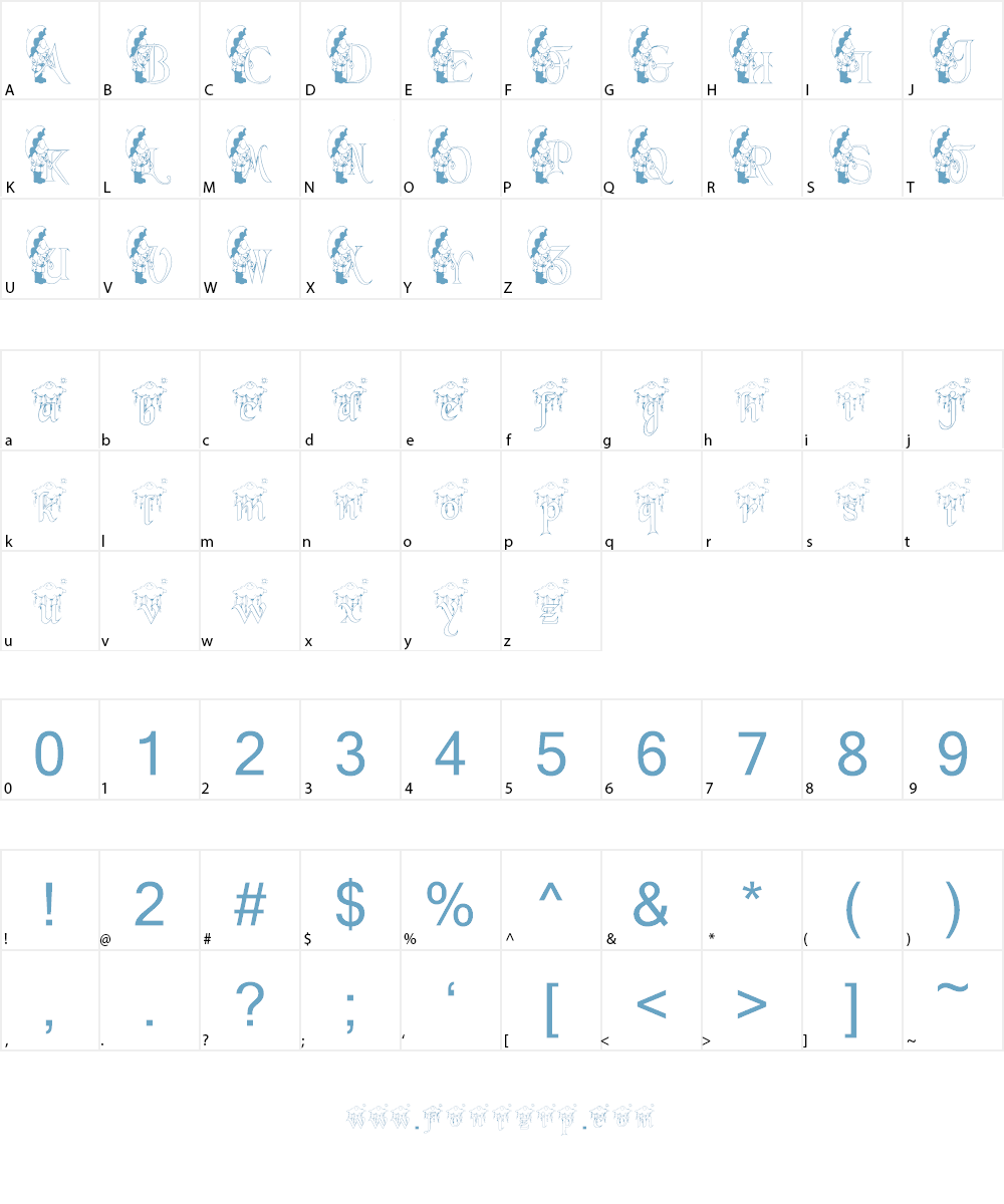 KG RAIN2 Font Character